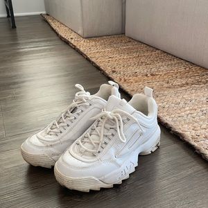 White Fila Sneakers Size 6